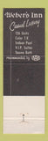 Matchbook Cover - Weber's Inn Ann Arbor MI