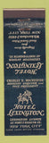 Matchbook Cover - Hotel Lexington New York City