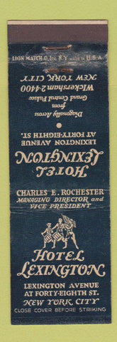 Matchbook Cover - Hotel Lexington New York City