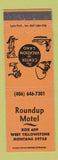 Matchbook Cover - Roundup Motel West Yellowstone MT