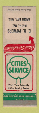 Matchbook Cover - Cities oil gas ER Powers Green Bay WI WEAR