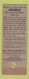 Matchbook Cover - Old Nick Candy Bar WORN