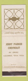 Matchbook Cover - Jerry Parker Chevrolet Columbus TX