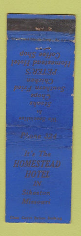 Matchbook Cover - Homestead Hotel Sikeston MO WEAR