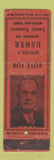Matchbook Cover - Edward Usher County Treasurer Election STAR WORN