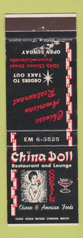 Matchbook Cover - China Doll Restaurant Aurora Colorado WEAR