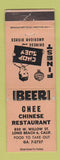 Matchbook Cover - Chee Chinese Restaurant Long Beach CA WEAR