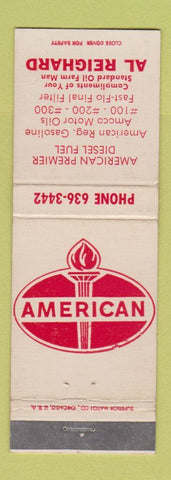 Matchbook Cover - American Standard oil gas