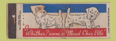 Matchbook Cover - Maud Chez Elle New York City dogs WEAR