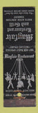 Matchbook Cover - Mayfair Restaurant Grill White River Junction VT WORN