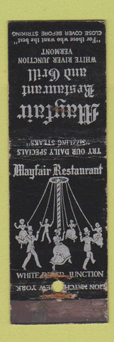 Matchbook Cover - Mayfair Restaurant Grill White River Junction VT WORN