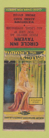 Matchbook Cover - Circle Inn Tavern Watertown WI? Pinup WEAR