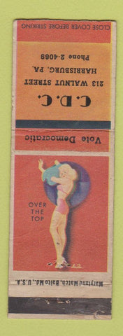 Matchbook Cover - CDC Harrisburg PA Democratic pinup WEAR