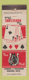 Matchbook Cover - Horseshoe Club Gardena CA poker cards