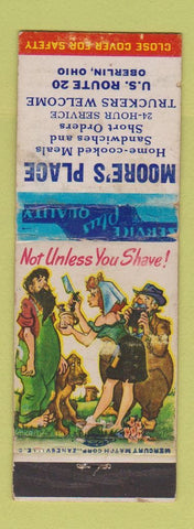 Matchbook Cover - Moore's Place Oberlin OH restaurant hillbilly WEAR