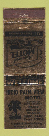 Matchbook Cover - Indio Palm View Motel Indio CA