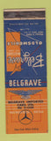 Matchbook Cover - Belgrave Oldsmobile Jaguar Mercedes Benz Great Neck LI NY WEAR