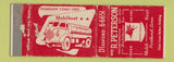 Matchbook Cover - Mobil oil gas Portland CT Peterson WORN