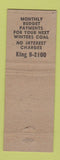 Matchbook Cover - Geo Robinson's Coal Fuel Oil WEAR