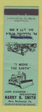 Matchbook Cover - Harry Smith Excavating New Richmond PA