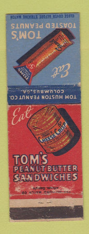 Matchbook Cover - Tom's Peanut Butter Sandwiches Peanuts Columbus GA WEAR