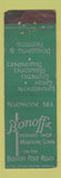 Matchbook Cover - Bonoff's Madison CT restaurant FEDERAL LONG WORN