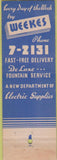 Matchbook Cover - Ben Weekes Drug Store Fort Worth TX