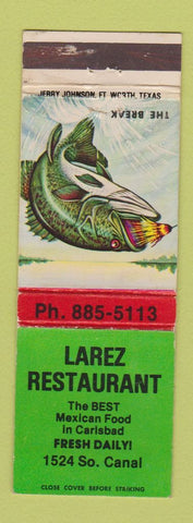 Matchbook Cover - Larez Restaurant Carlsbad Mexican Food WEAR