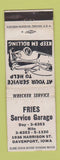 Matchbook Cover - Fries Service Davenport IA