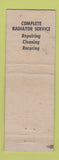 Matchbook Cover - Fries Service Davenport IA