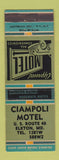 Matchbook Cover - Ciampoli Motel Elkton MD