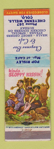 Matchbook Cover - Cheyenne Bar Cafe Cheyenne Wells Colorado hillbilly