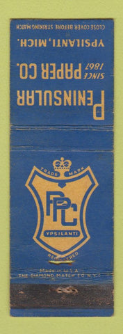 Matchbook Cover - Peninsular Paper Ypsilanti MI  WORN