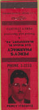 Matchbook Cover - Percy's Pharmacy McKeesport PA WWII WEAR