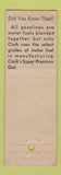 Matchbook Cover - Clark's oil gas WEAR