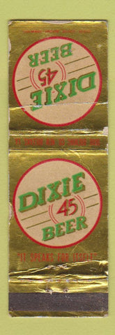Matchbook Cover - Dixie 45 Beer New Orleans LA WEAR
