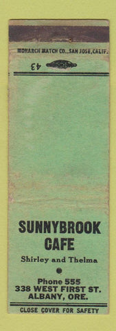 Matchbook Cover - Sunnybrook Cafe Albany OR WORN