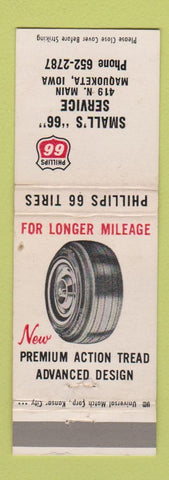Matchbook Cover - Small's Phillips 66 oil gas Maquoketa IA tires