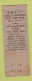 Matchbook Cover - The Hut New  York City WORN