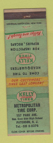 Matchbook Cover - Metropolitan Tire Corp Paterson NJ WEAR