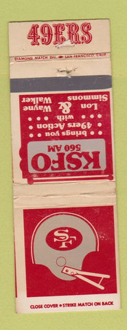 Matchbook Cover - San Francisco 49ers KSFO Radio schedule WEAR 1979