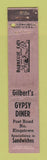Matchbook Cover - Gypsy Diner Kingstown 12 Strike WORN