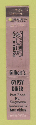 Matchbook Cover - Gypsy Diner Kingstown 12 Strike WORN