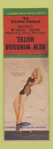 Matchbook Cover - New Windsor Hotel Spring Grove PA pinup WEAR