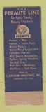 Matchbook Cover - Permite Auto Parts Christoferson Newman CA BOBTAIL