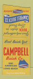 Matchbook Cover - Campbell Buick Long Beach CA BOBTAIL