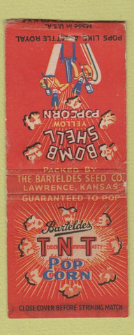Matchbook Cover - TNT Popcorn Lawrence KS BOBTAIL