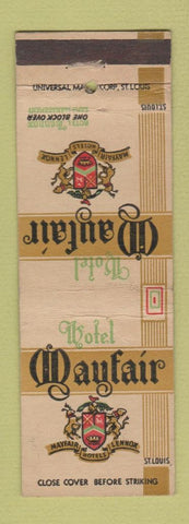 Matchbook Cover - Hotel Mayfair St Louis MO