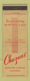 Matchbook Cover - Chazans' Furniture Pasadena CA