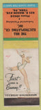 Matchbook Cover - Electroplating Inc York PA pinup WEAR